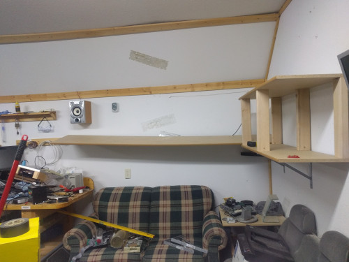 Building monitor shelving