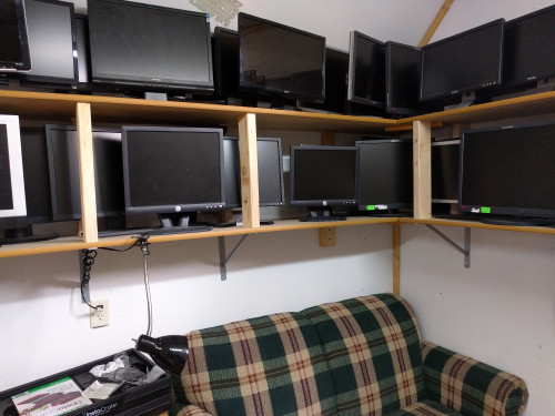 Wall of Monitors (plus couch)